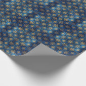 Blue Decorative Holiday Wrapping Paper Geschenkpapier (Ecke)