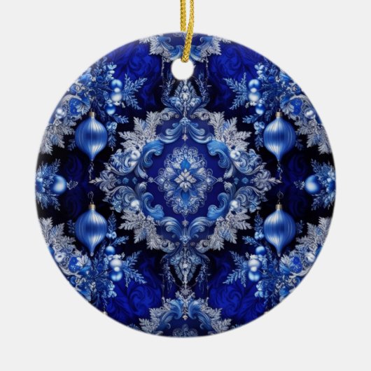 Blue Decorative Ornaments Keramik Ornament (Vorne)
