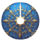Blue Decorative Tree Skirt Polyester Weihnachtsbaumdecke (Vorderseite)