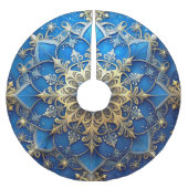 Blue Decorative Tree Skirt Polyester Weihnachtsbaumdecke (Vorderseite)