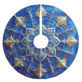 Blue Decorative Tree Skirt Polyester Weihnachtsbaumdecke (Vorderseite)