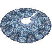 Blue Decorative Weihnachtsbaumrock Polyester Weihnachtsbaumdecke (Schrägansicht)