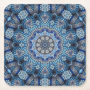 Blue Decorative Weihnachtszeitschrift Untersetzer