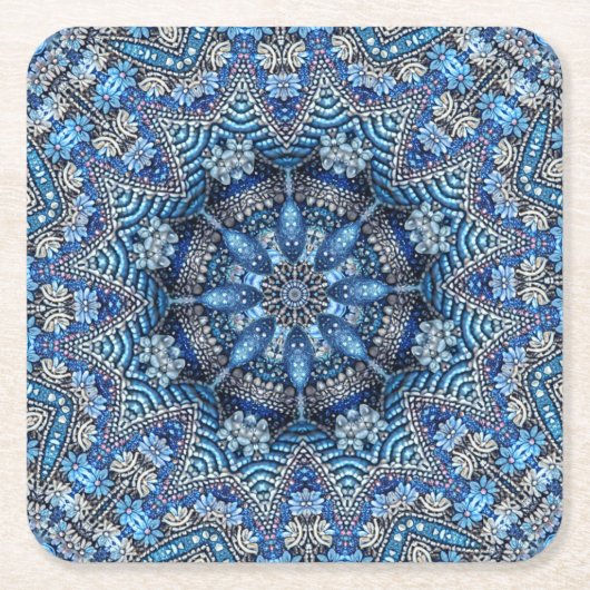 Blue Decorative Weihnachtszeitschrift Untersetzer (Vorderseite)