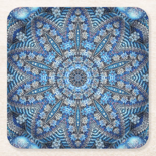 Blue Decorative Weihnachtszeitschrift Untersetzer