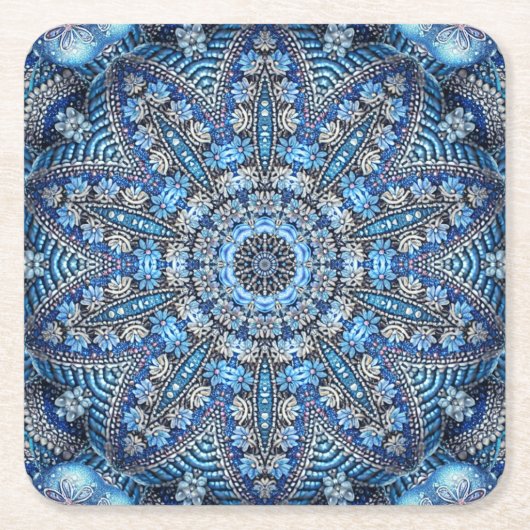Blue Decorative Weihnachtszeitschrift Untersetzer (Vorderseite)