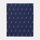 Blue Deer Fleece Blanket (Vorderseite)