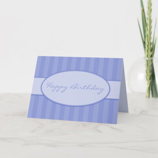 Blue Deko Birthday Card Karte (Vorderseite)