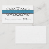 Blue Deko Blühe Platzkarte (Vorne/Hinten)