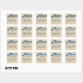Blue Deko Chic Save the Date Stickers (Blatt)