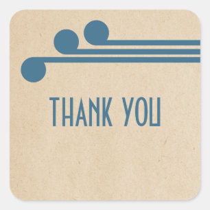 Blue Deko Chic Vielen Dank Stickers