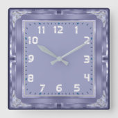 Blue Deko Quadratische Wanduhr (Vorderseite)