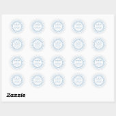 Blue Deko Retro Save the Date Stickers (Blatt)