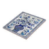Blue Delft Blumen Vase Tile Mural Fliese (Seite)
