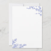 Blue Delft Chinoiserie Wedding Einladung (Rückseite)