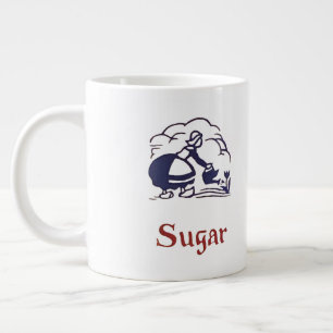 Blue Delft Dutch Girl Sugar Jumbo-Tasse
