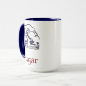 Blue Delft Dutch Girl Sugar Tasse (Vorderseite Links)
