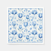Blue Delft Floral Party Serviette (Vorderseite)