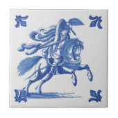 Blue Delft Tile Reiten Antillen Fliese (Vorderseite)