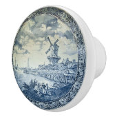 Blue Delft Windmill Dutch Plate Keramikknauf (Rechts)