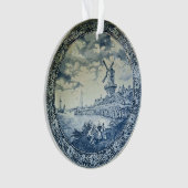 Blue Delft Windmill Dutch Plate Ornament (Vorderseite)