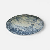 Blue Delft Windmill Dutch Plate Pappteller (Schrägansicht)