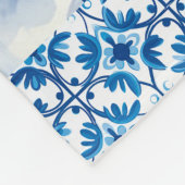 Blue Delft Windmill Floral Tile Border Fleecedecke (Ecke)