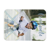 Blue Delicate Transparency Effect Pre-K Abschluss Magnet (Horizontal)