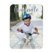 Blue Delicate Transparency Effect Pre-K Abschluss Magnet (Vertikal)