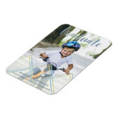 Blue Delicate Transparency Effect Pre-K Abschluss Magnet (Linke Seite)