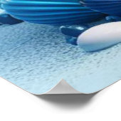 Blue Delight - Artistic Macaron Poster (Ecke)