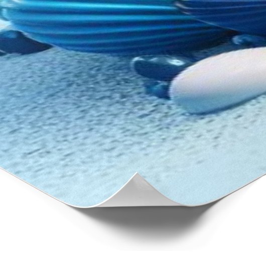 Blue Delight - Artistic Macaron Poster (Ecke)