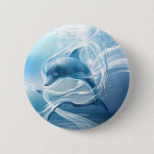 Blue-Delphin-Knöpfe Button (Vorderseite)