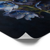 Blue Delphinium Blume Art Print Poster (Ecke)