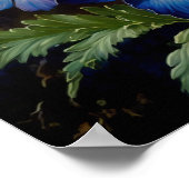 Blue Delphinium Blume Art Print Poster (Ecke)