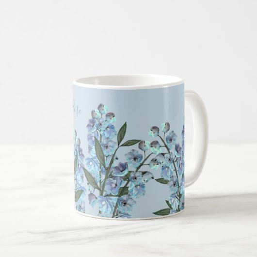 Blue Delphinium Coffee Tasse (VorderseiteRechts)