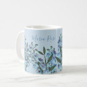 Blue Delphinium Coffee Tasse (Vorderseite Links)