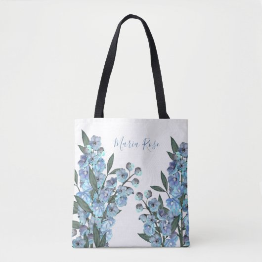 Blue Delphinium Toe Bag Tasche (Vorderseite)