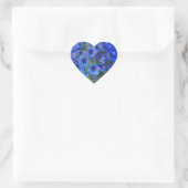 Blue Delphiniums Heart Sticker (Tasche)