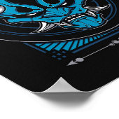 Blue Demon Oni Mask Poster (Ecke)