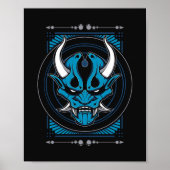 Blue Demon Oni Mask Poster (Vorne)