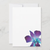 Blue Dendrobium Orchid Bridal Dusche Einladung (Rückseite)
