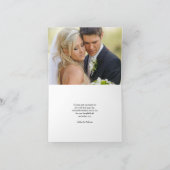 Blue Dendrobium Orchid Wedding Foto Vielen Dank Dankeskarte (Innenseite)