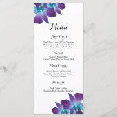 Blue Dendrobium Orchid Wedding Menu Menükarte (Vorderseite)