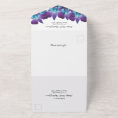 Blue Dendrobium Orchid Wedding RSVP All In One Einladung (Außenbereich)