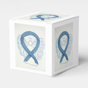 Blue Denim Awareness Ribbon Angel Gastgeschenk Box Geschenkschachtel