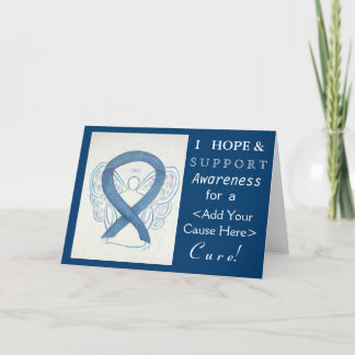 Blue Denim Awareness Ribbon Custom Ursache Cards Karte