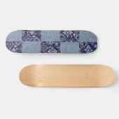Blue Denim Bandana Skateboard (Horizontal)