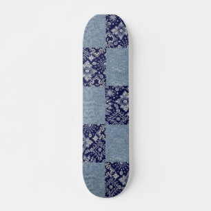 Blue Denim Bandana Skateboard