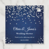 Blue Denim Diamonds Pearls Couple's Polterabend Geschenkanhänger (Rückseite)